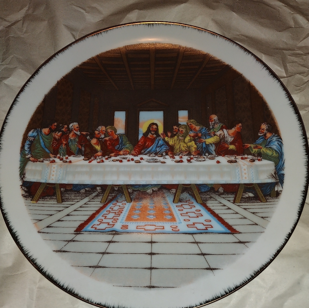 Artmark Vintage Decorative Plate Last Supper Religious Jesus Disciples 8.5 inch